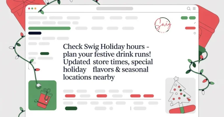 Swig Holiday Hours 2026 opening and closing times for major US holidays