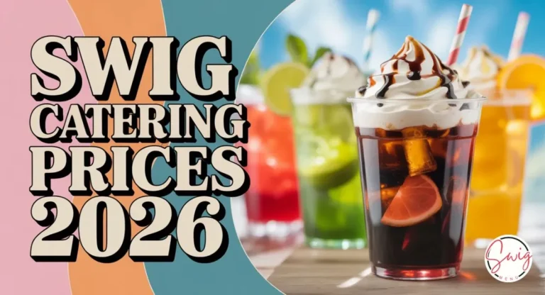 Swig catering prices 2026 with custom dirty soda bar packages and drink menu