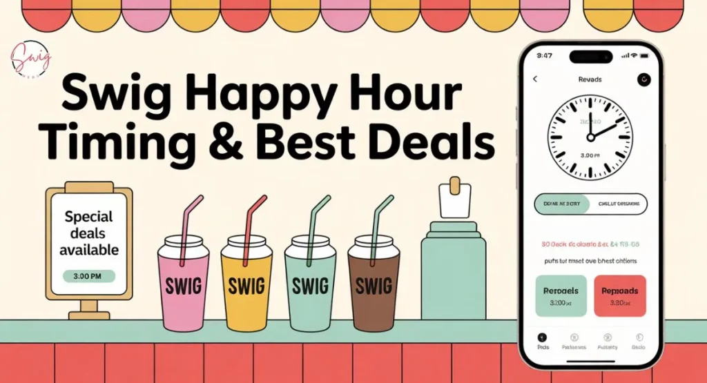 Swig happy hour timing and best deals on drinks and dirty sodas