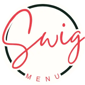 Swig menu displaying signature dirty sodas, fruity refreshers, warm drinks, cookies, and snack treats